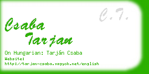 csaba tarjan business card