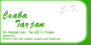 csaba tarjan business card